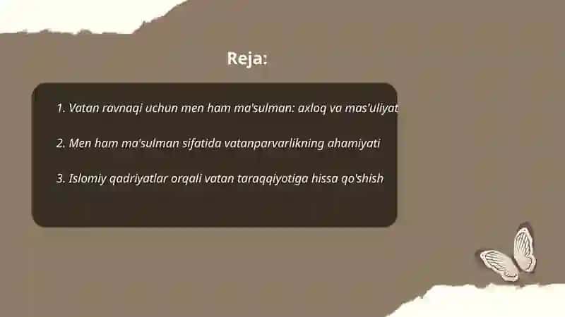 Vatan ravnaqi uchun men ham ma'sulman 2