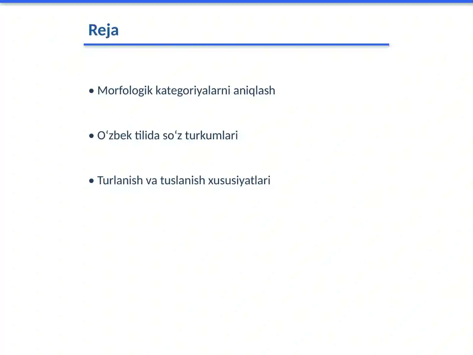 Oʻzbek tilidagi morfologik kategoriylar 2