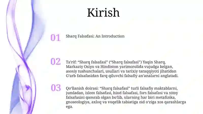 Sharq Falsafasi: An Introduction 2