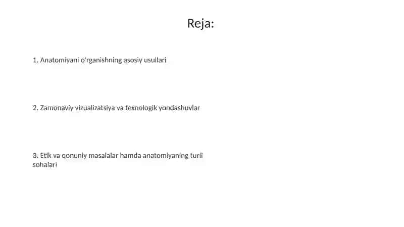Anatomiyani òrganish usullari 2