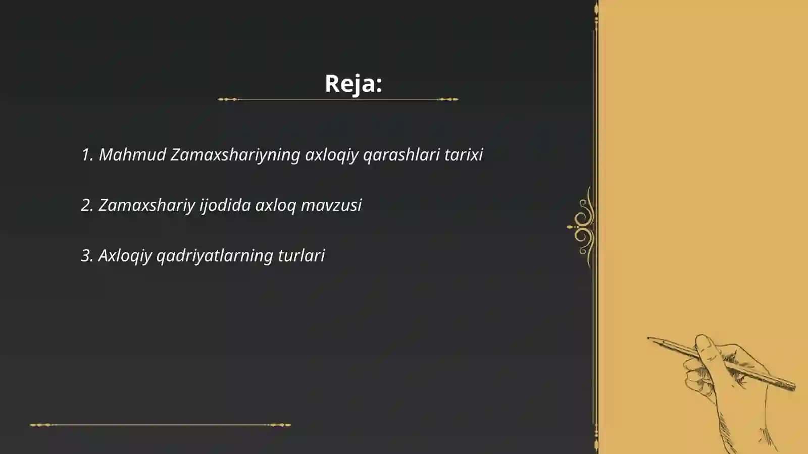 Mahmud Zamaxshariyning axloqiy qarashlari 2