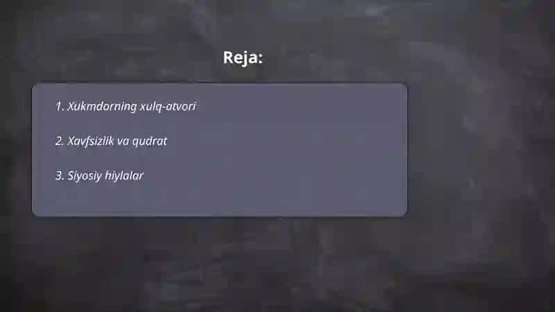 Makiavellining "Xukmdor" asari 2