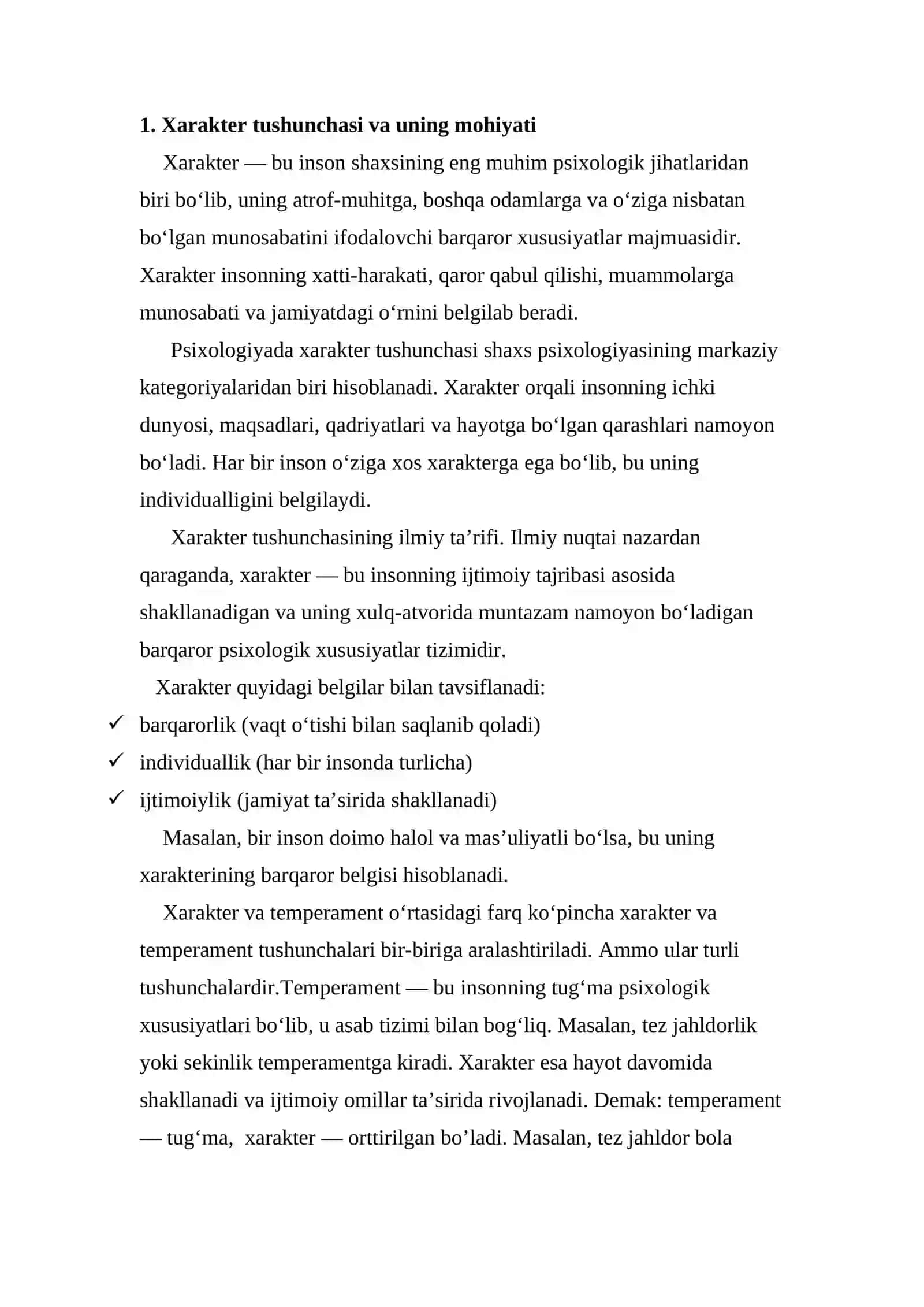 Xarakter haqida tushuncha 2