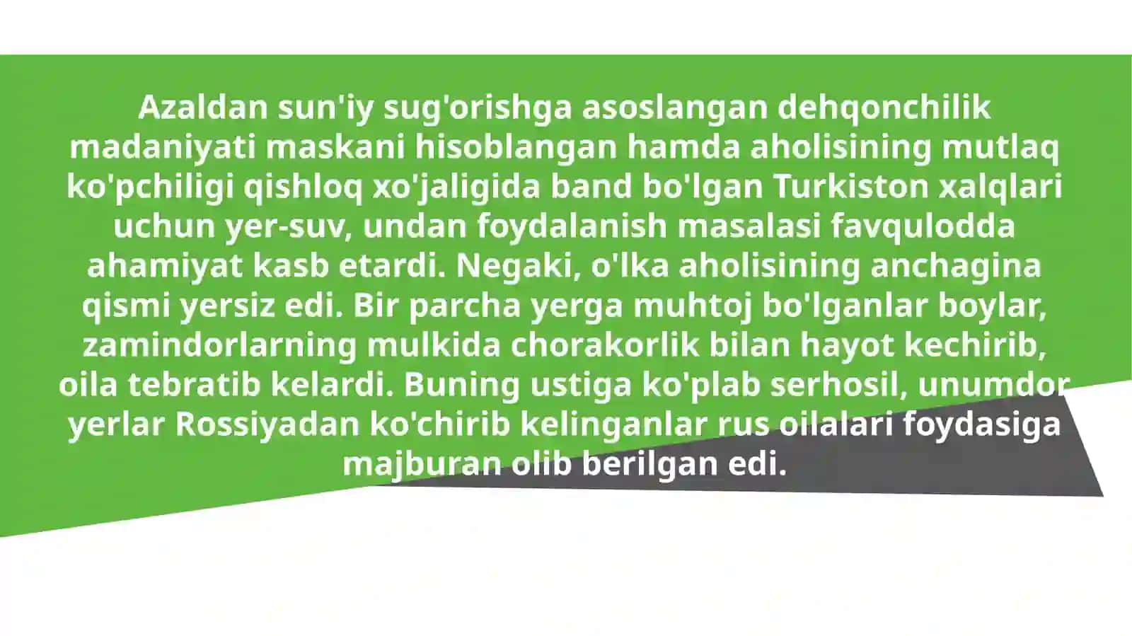 Turkiston xalqlari uchun yer-suv 2