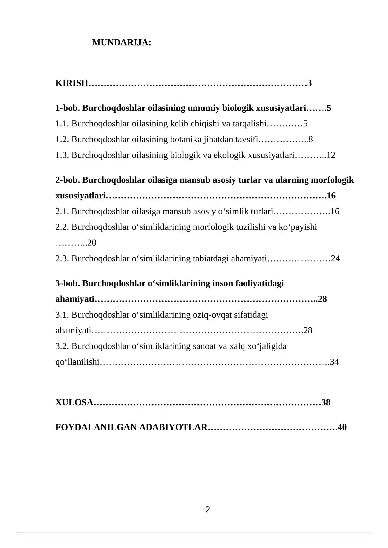 BURCHOQDOSHLAR OILASI 2