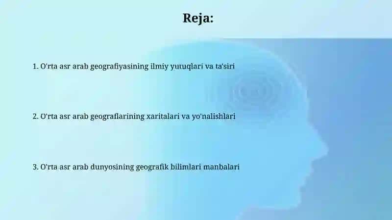 Oʻrta asrlar arab dunyosida geografik bilimlar 2