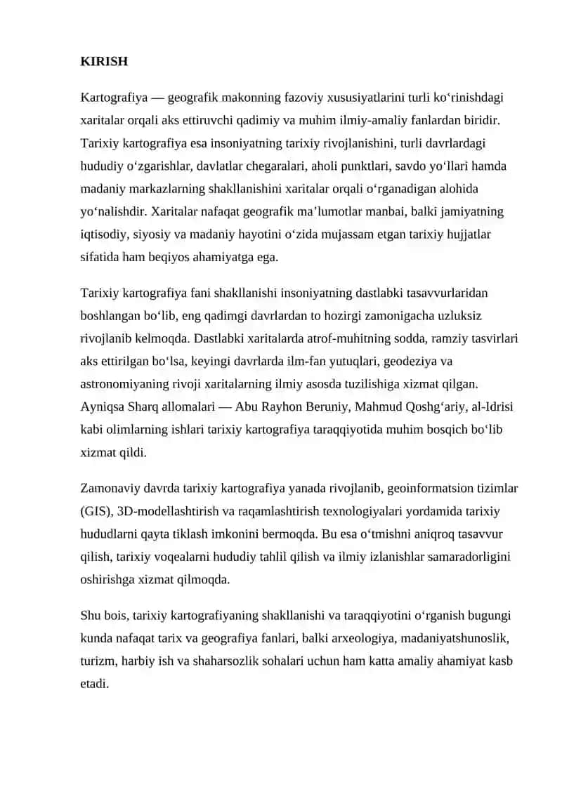 Tarixiy kartografiyaning shakllanishi va taraqqiyoti 2