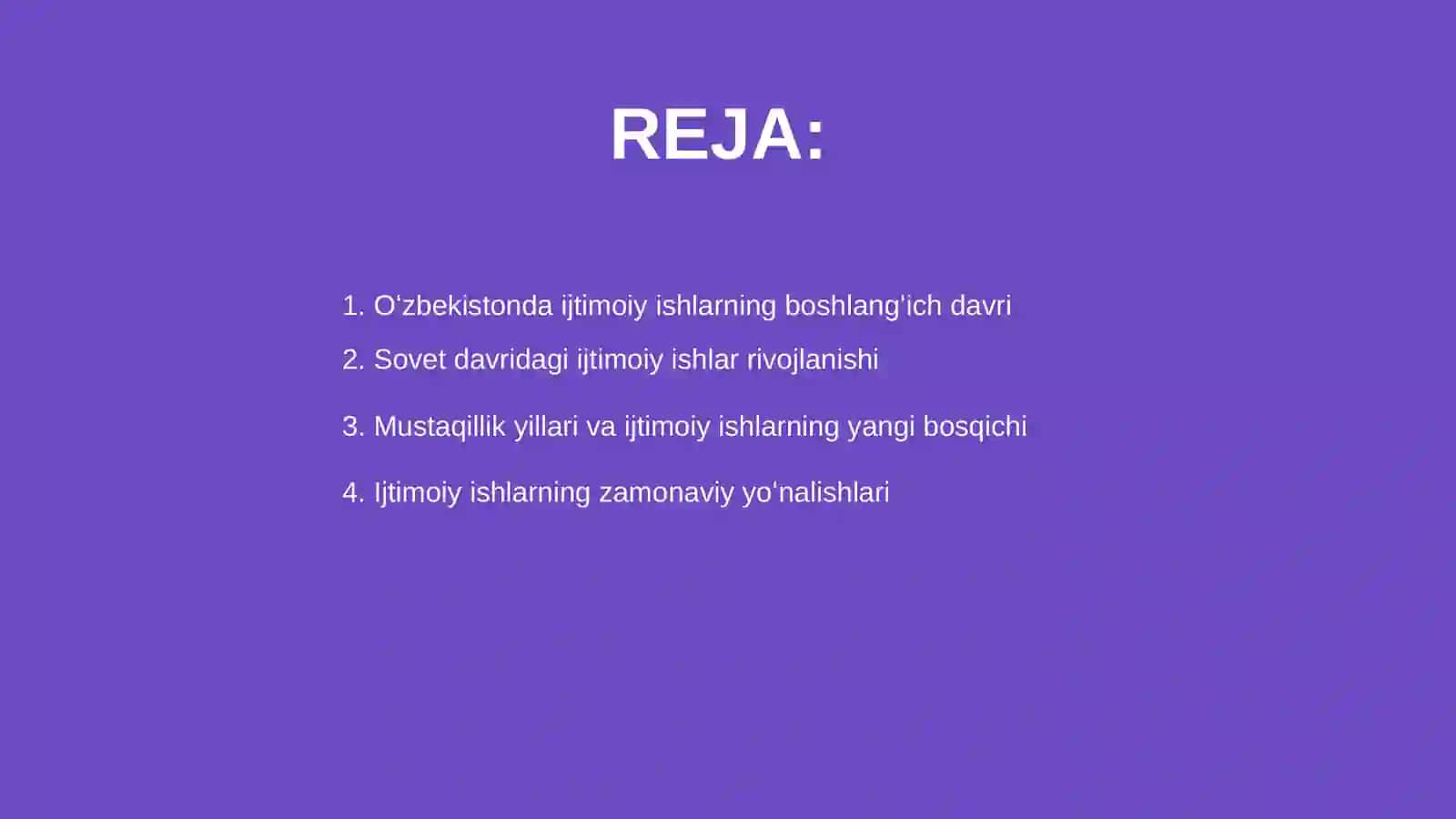 Oʻzbekistonda ijtimoiy ishlar tarixiy rivojlanish bosqichlari 2