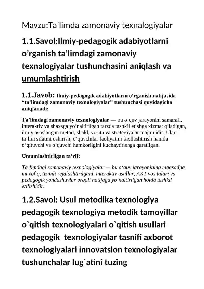 Ta’limda zamonaviy texnologiyalar 2