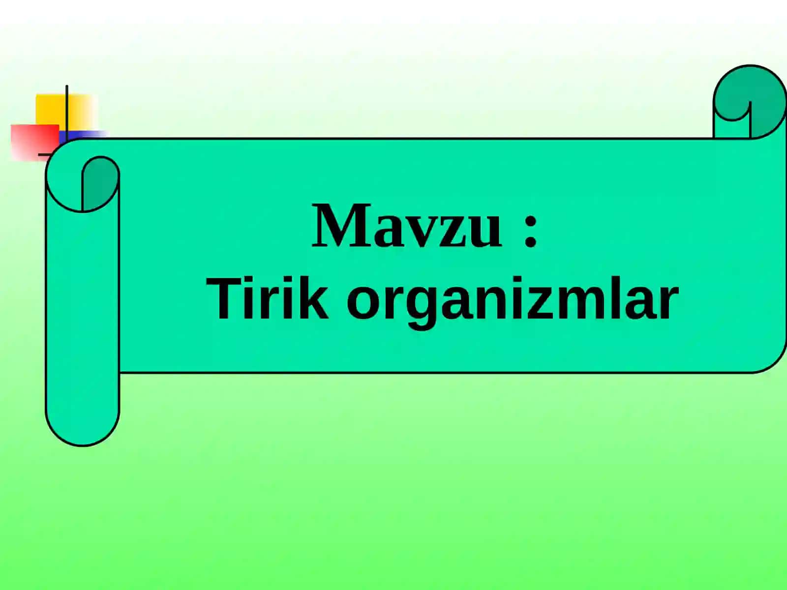 Tirik organizmlar 2