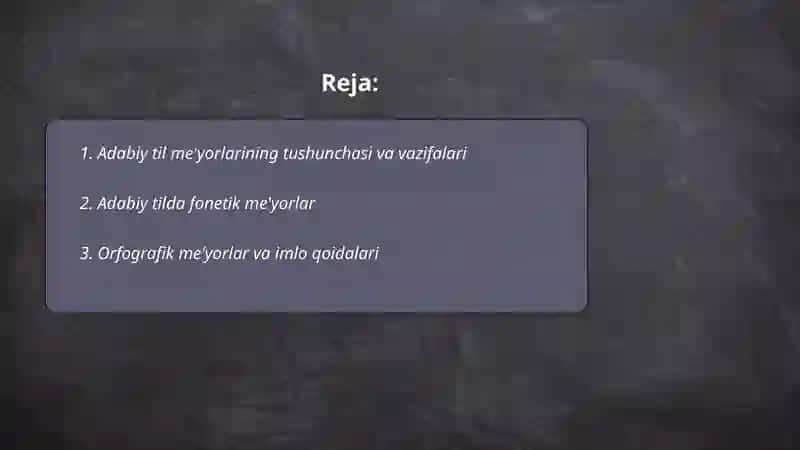 Adabiy til me'yorlari 2