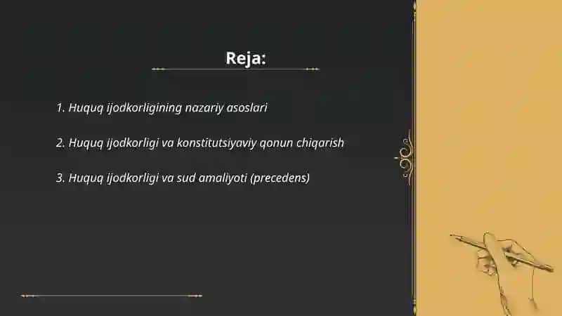 Huquq ijodkorligi 2
