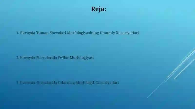 Buvayda Tuman Shevalari Morfologiyasi 2