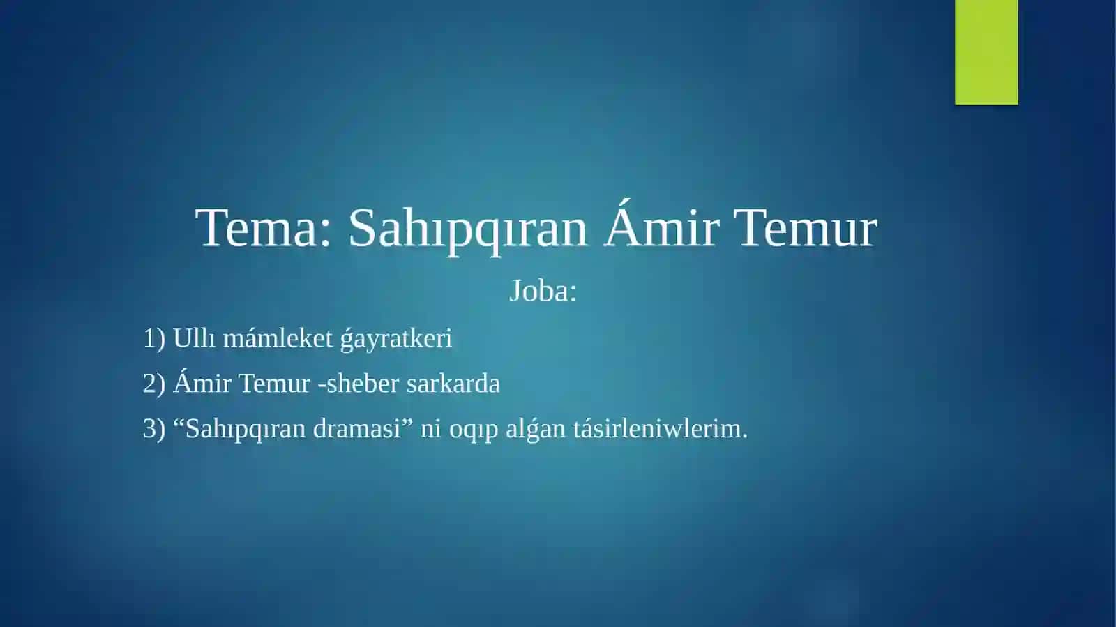 ÁmirTemur va Sahıpqıran Ámir 2