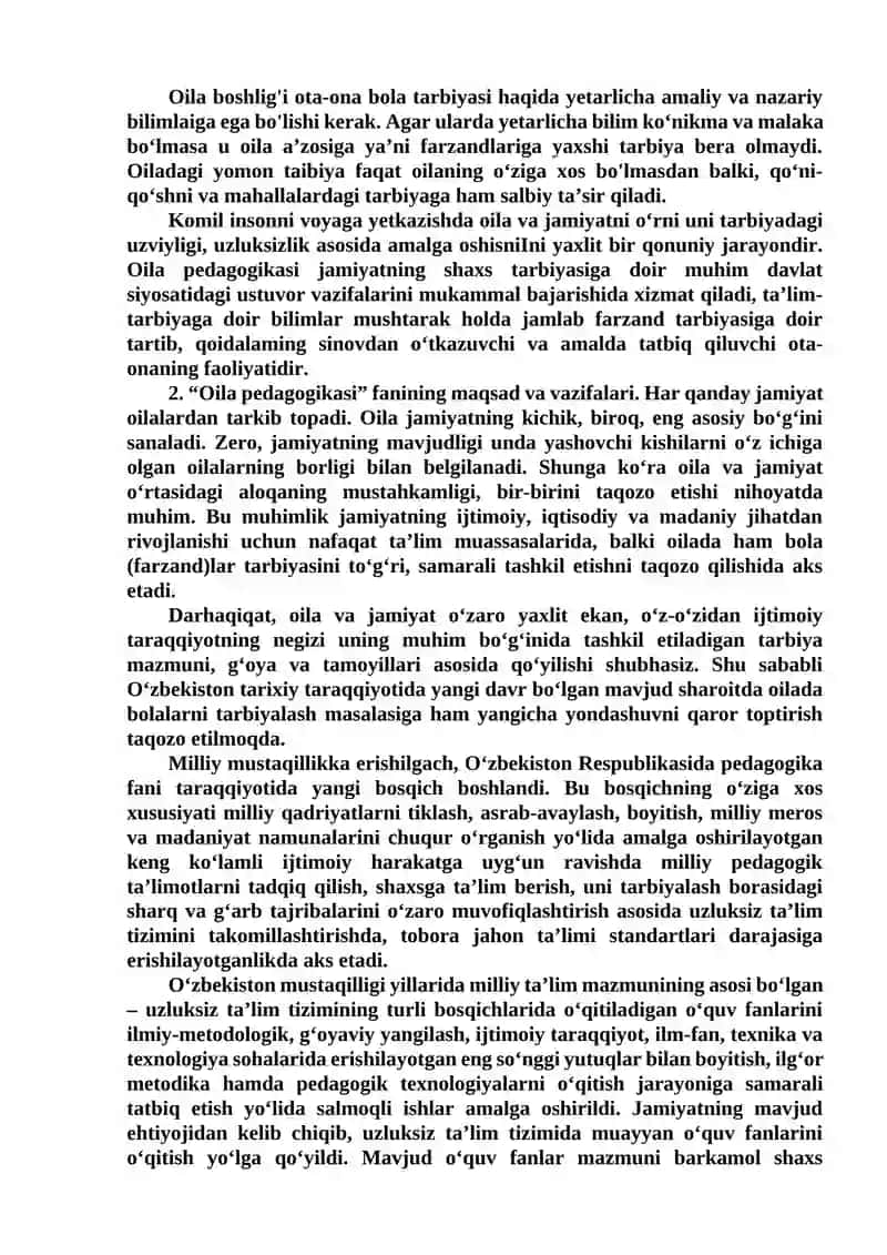 Oila Pedagogikasi 2
