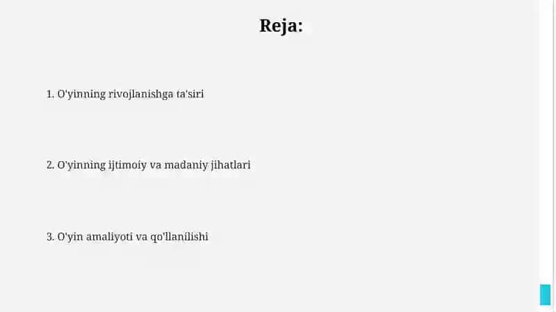 Bolalar o'yinlarining psixalogik asoslari 2