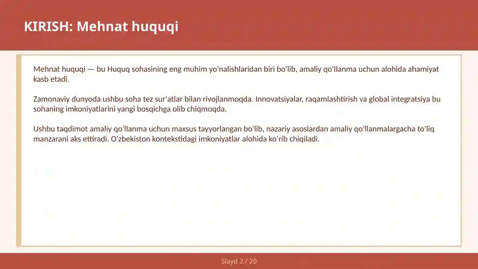 Mehnat huquqi 2