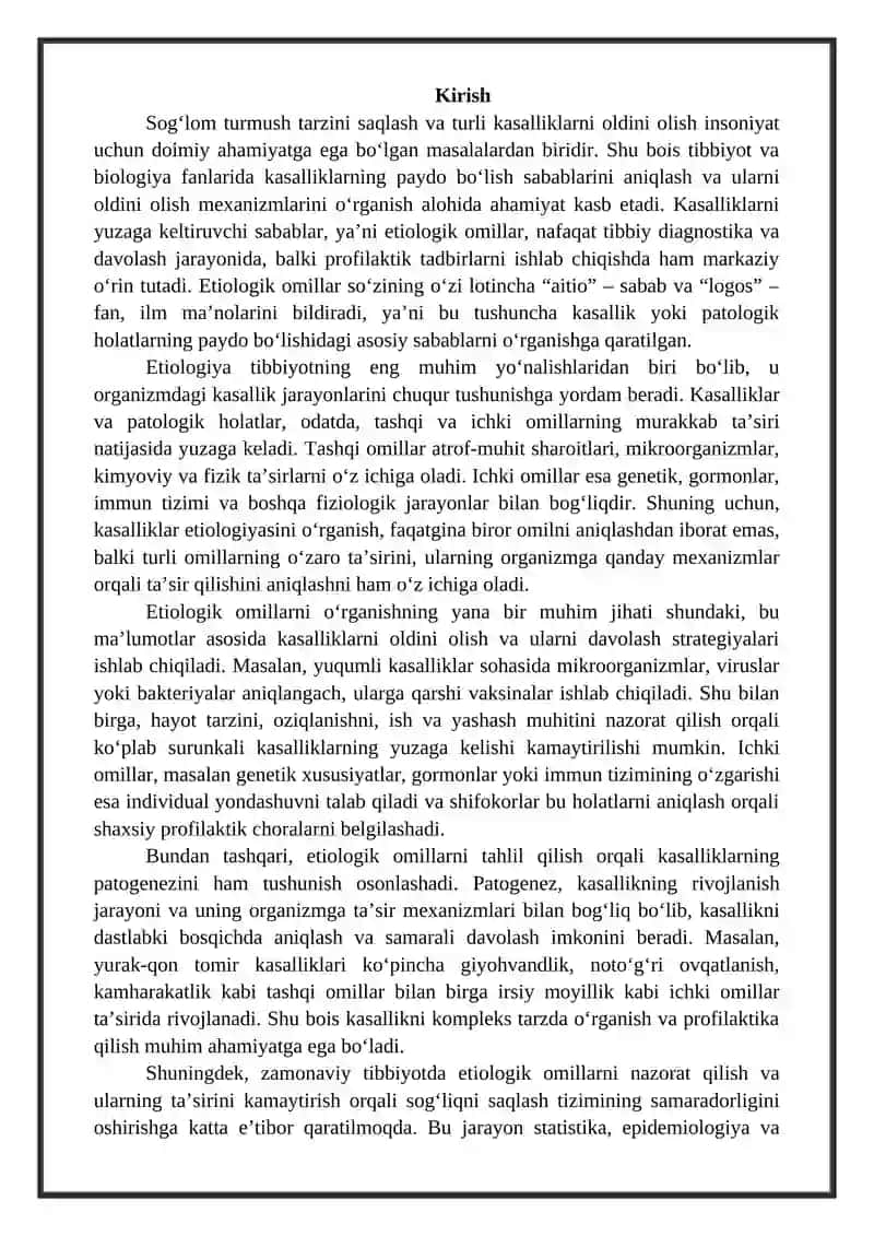 Etiologik omillarning organizmga ta'siri 2