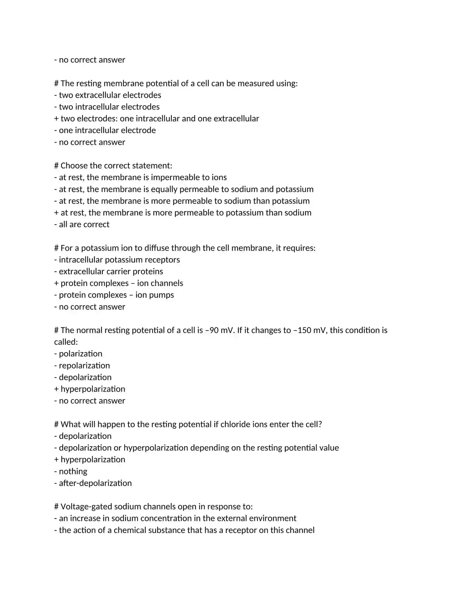Excitable Tissues Overview 2