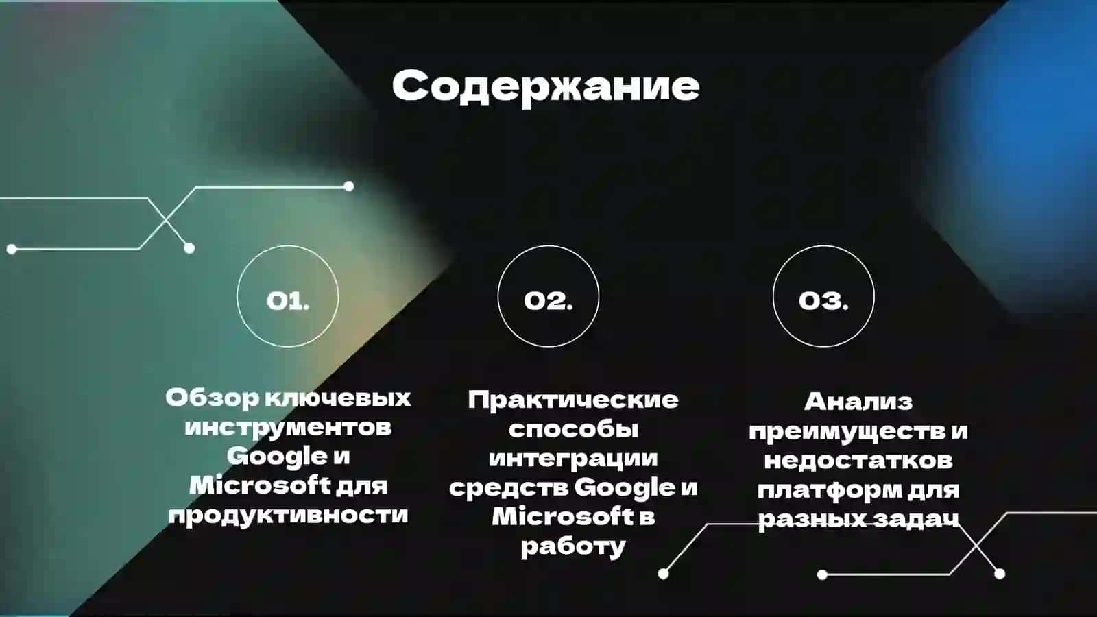 использование средств и служб Google и Microsoft 2