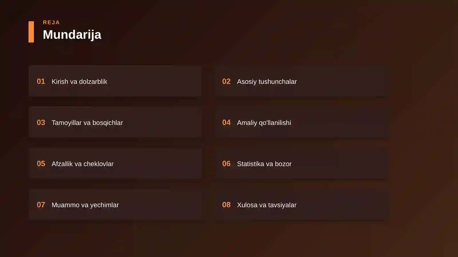 Suhbatdan o'tish — asoslari 2