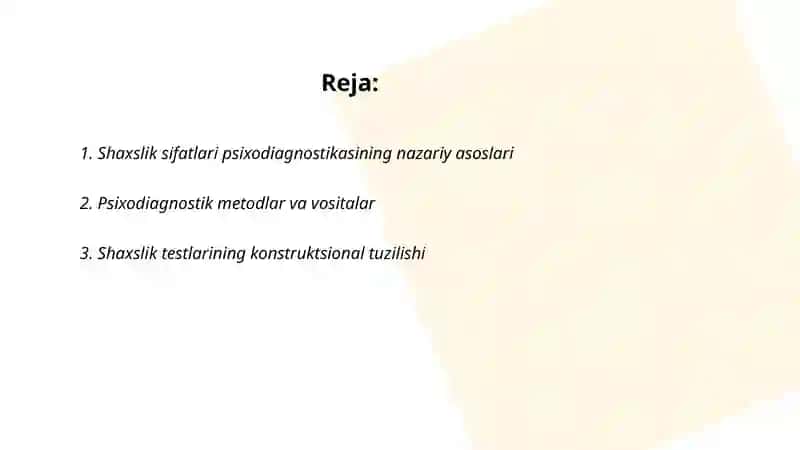 Shaxslik sifatlari psixodiagnostikasi 2