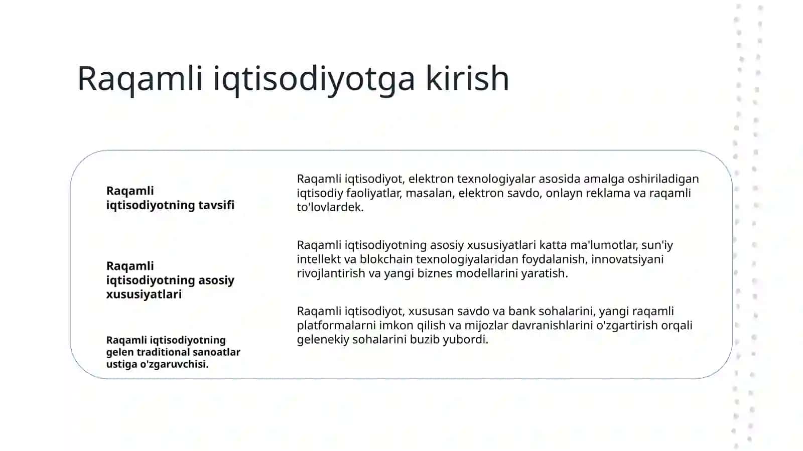 Raqamli iqtisodiyot 2