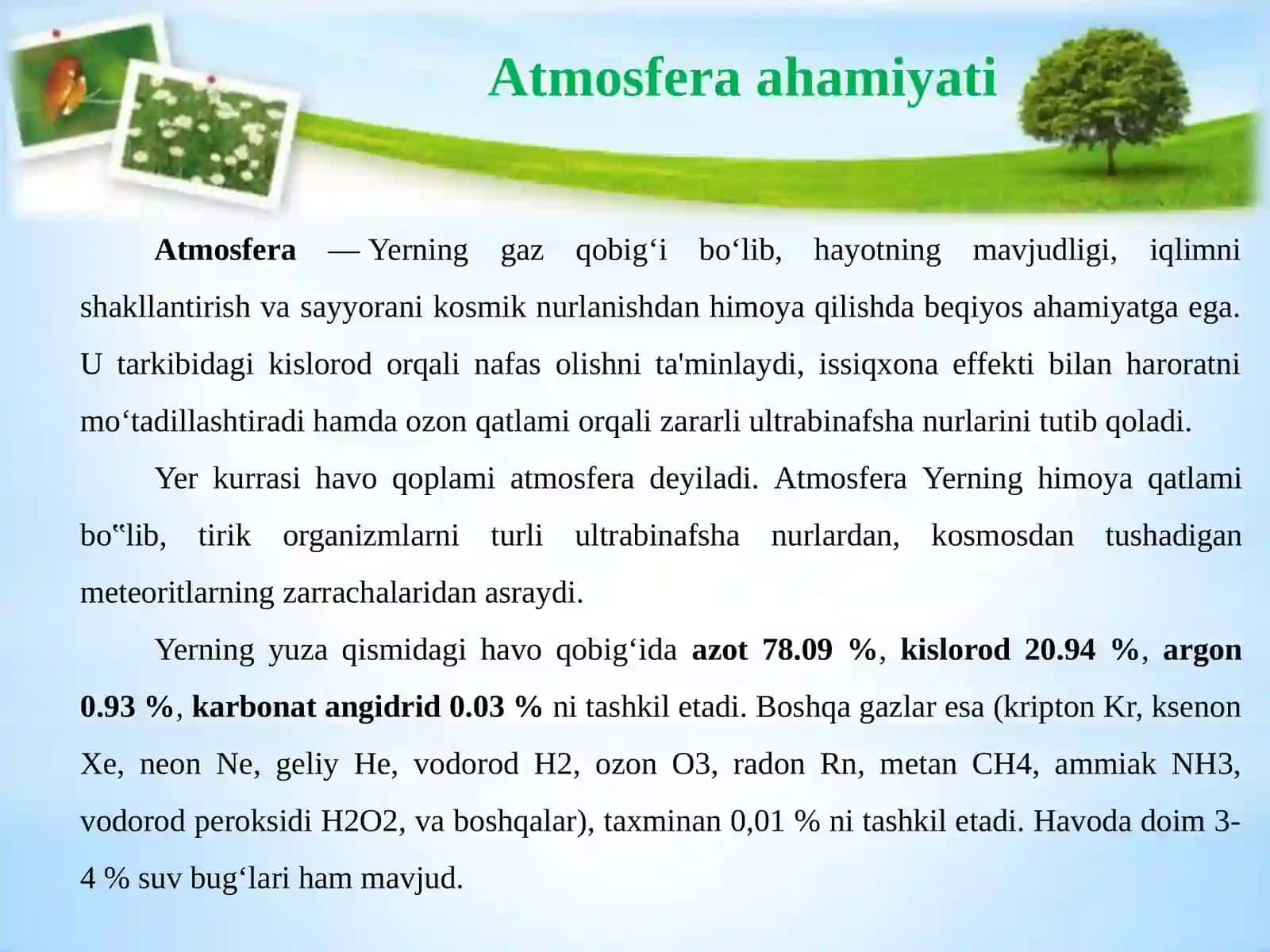 ATMOSFERA EKOLOGIYASINI O’RGANISH USULLARI 2