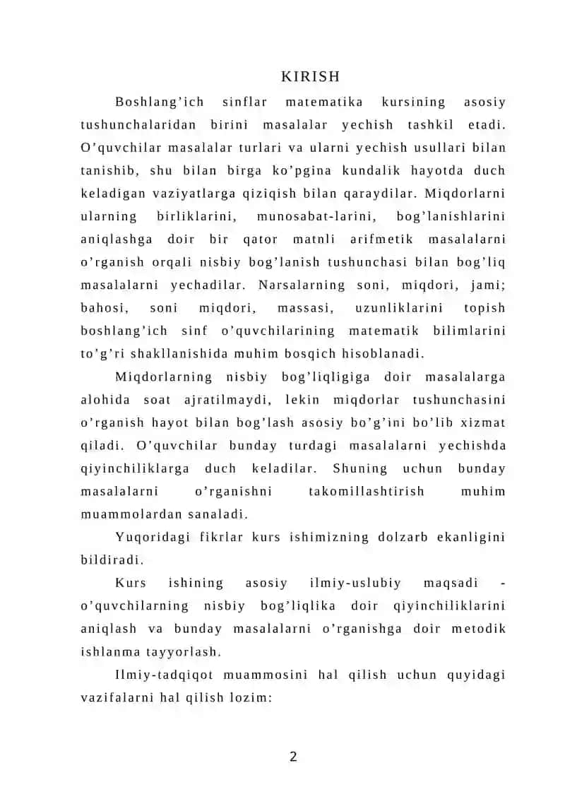 Miqdorlarning nisbiy bog’liqligiga doir masalalar 2