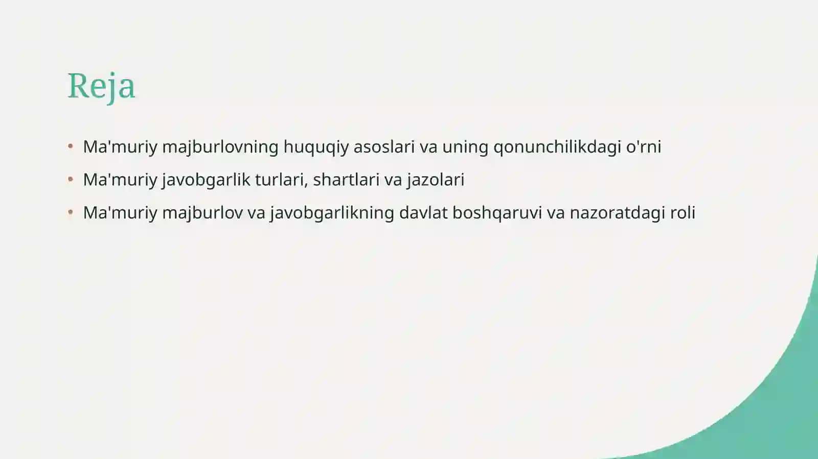 Mamuriy majburlov va mamuriy javobgarlik 2