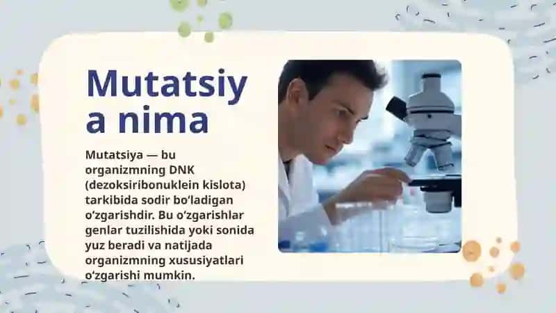 Mutatsiya va uning turlari 2