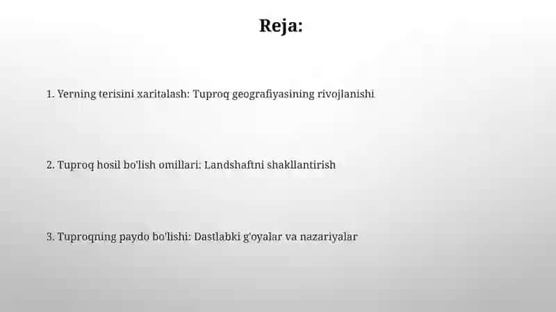 Tuproqlar geografiyasining shakllanish tarixi 2