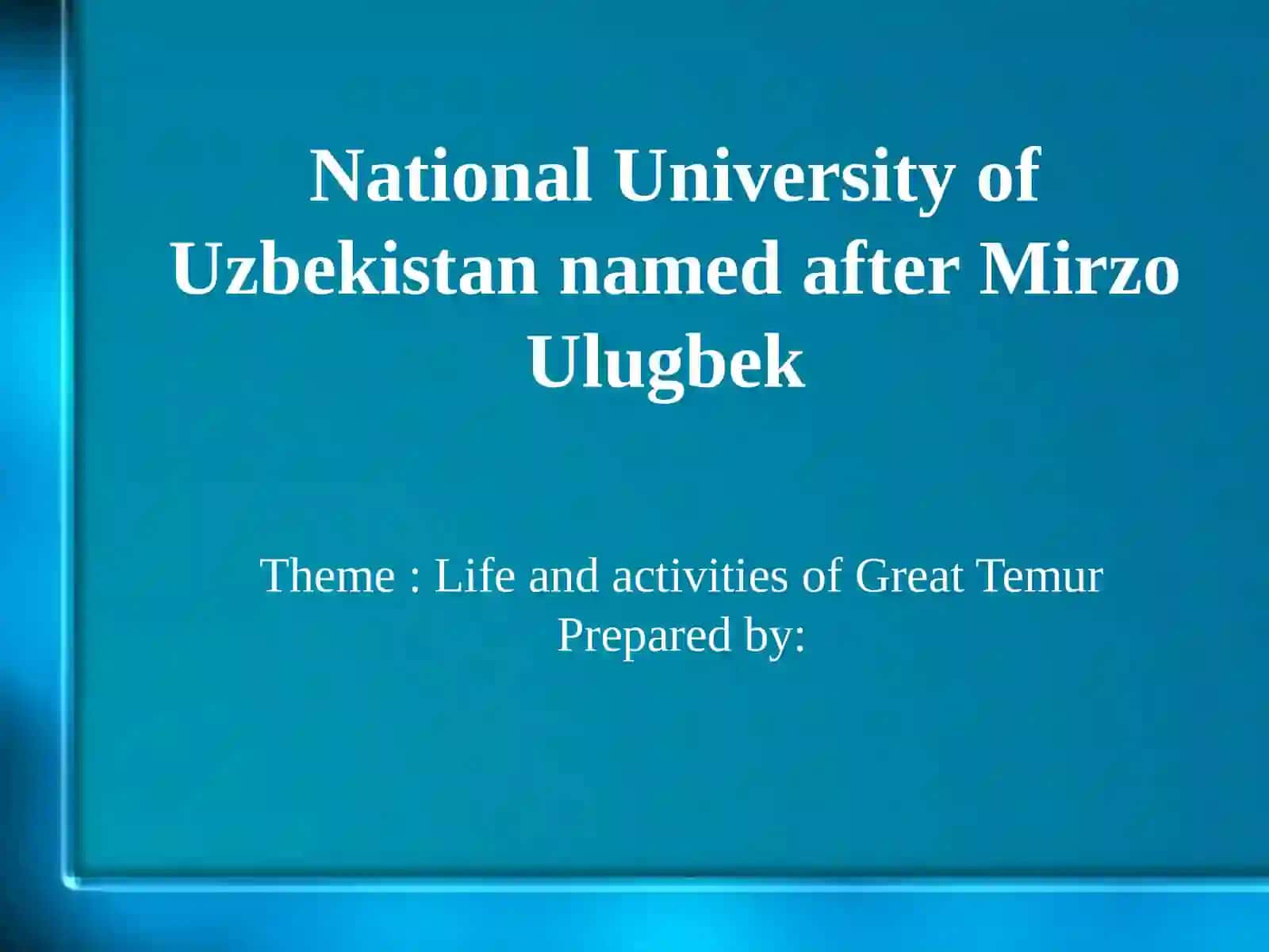 Life and activities of GreatTemur 2