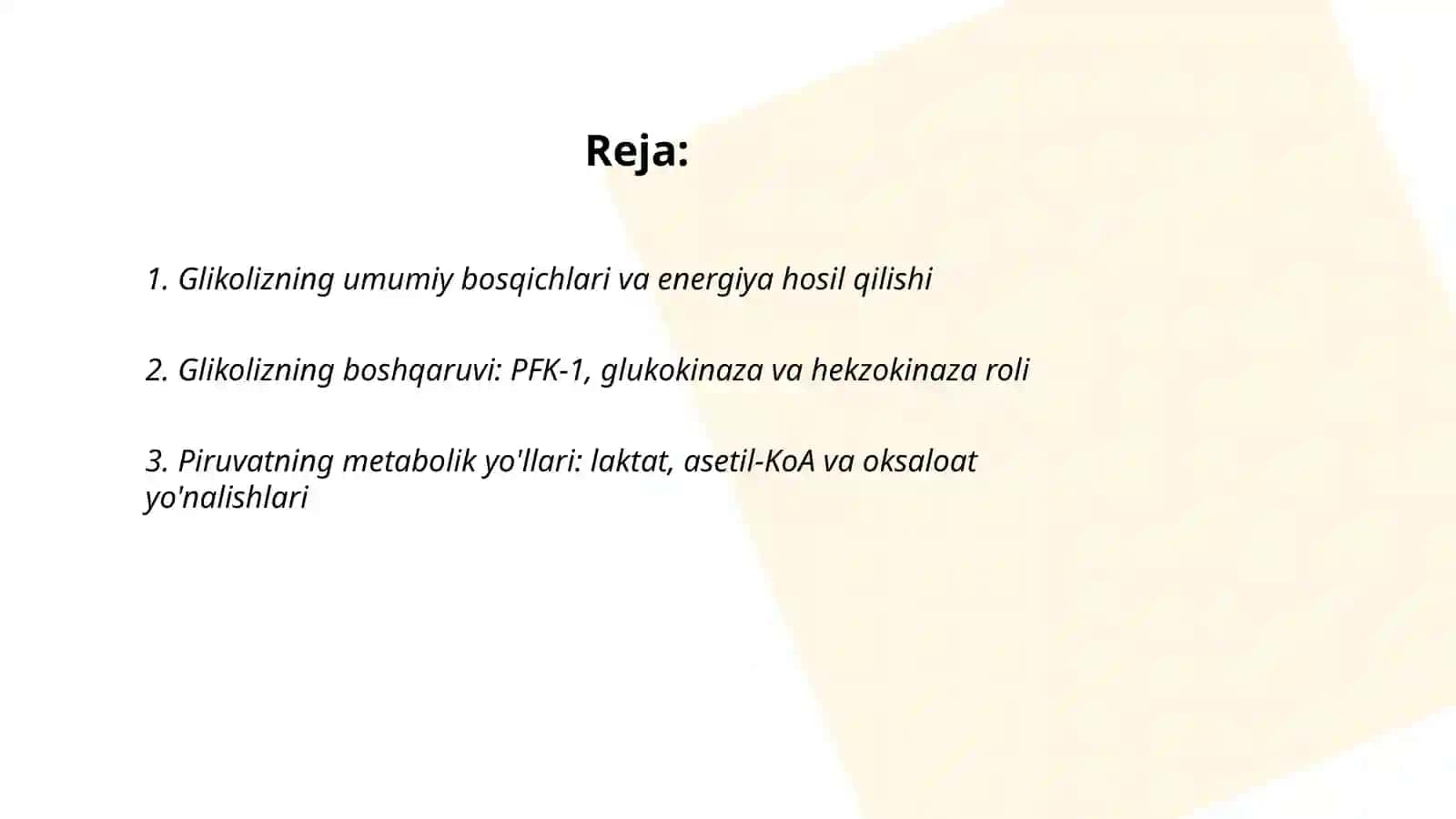 Glukoza katabolizmi va glyukogeogenez Pentozafosfat yo'lining ahamiyati 2