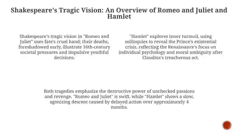 Shakespeare's Tragic Vision: Romeo & Juliet and Hamlet 2