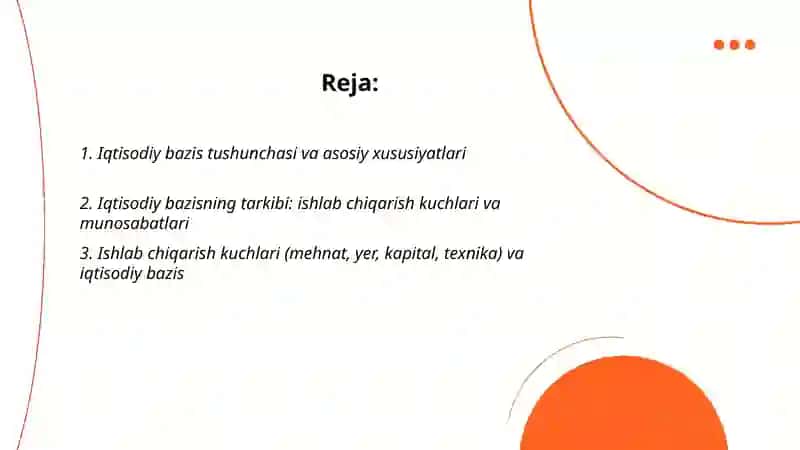 Iqtisodiy bazis tushunchalar 2