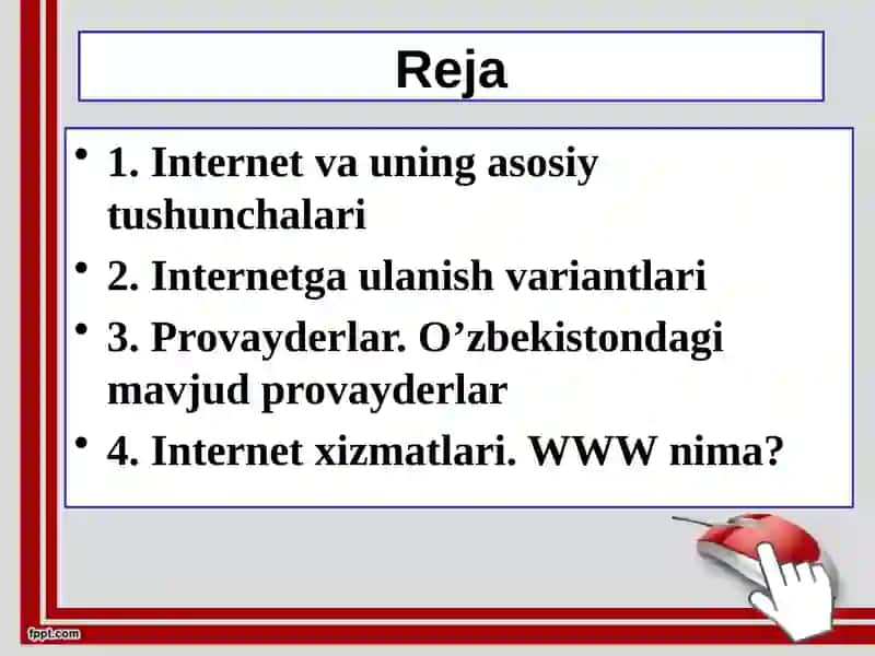 Internet texnologiyalarini qoʻllash 2