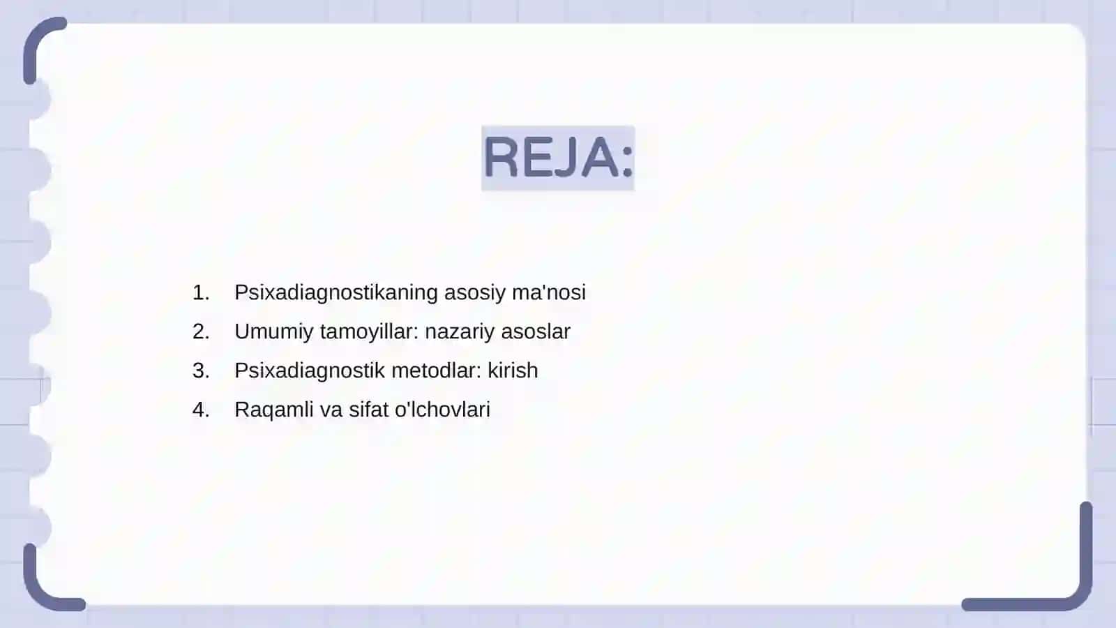 Psixadiagnostik umumiy tamoyillari va Psixadiagnostik metodlari 2