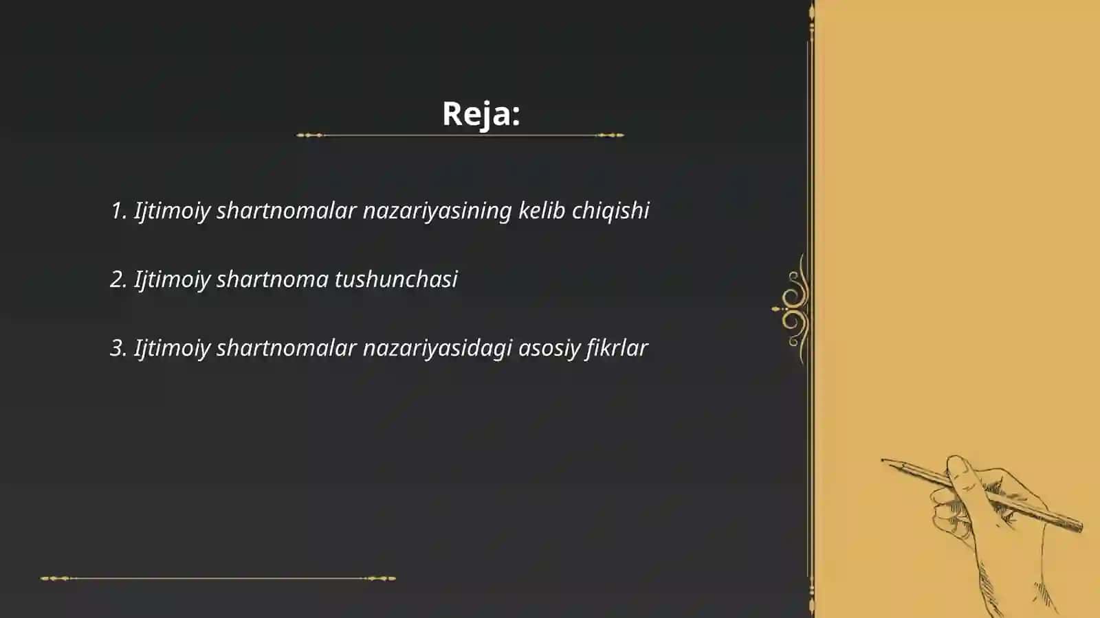Ijtimoiy Shartnomalar nazariyasi 2