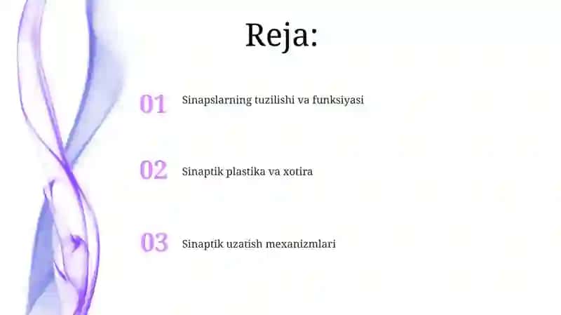 Sinapslar va sinaptik jarayonlar 2