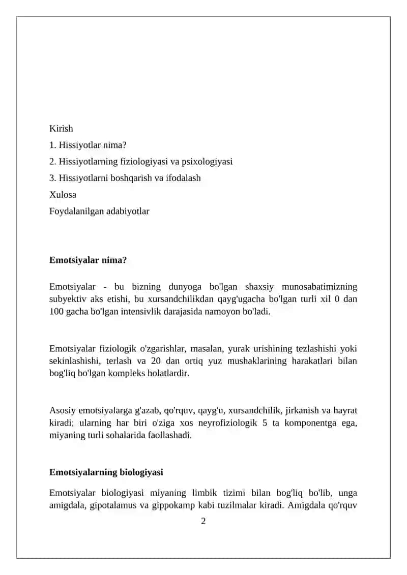 Emotsiya haqida tushuncha 2