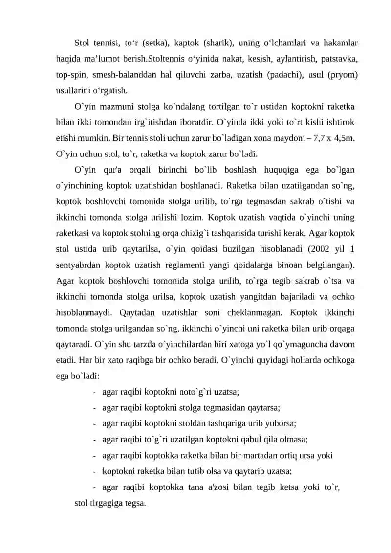 Stol tennisi sporti 2