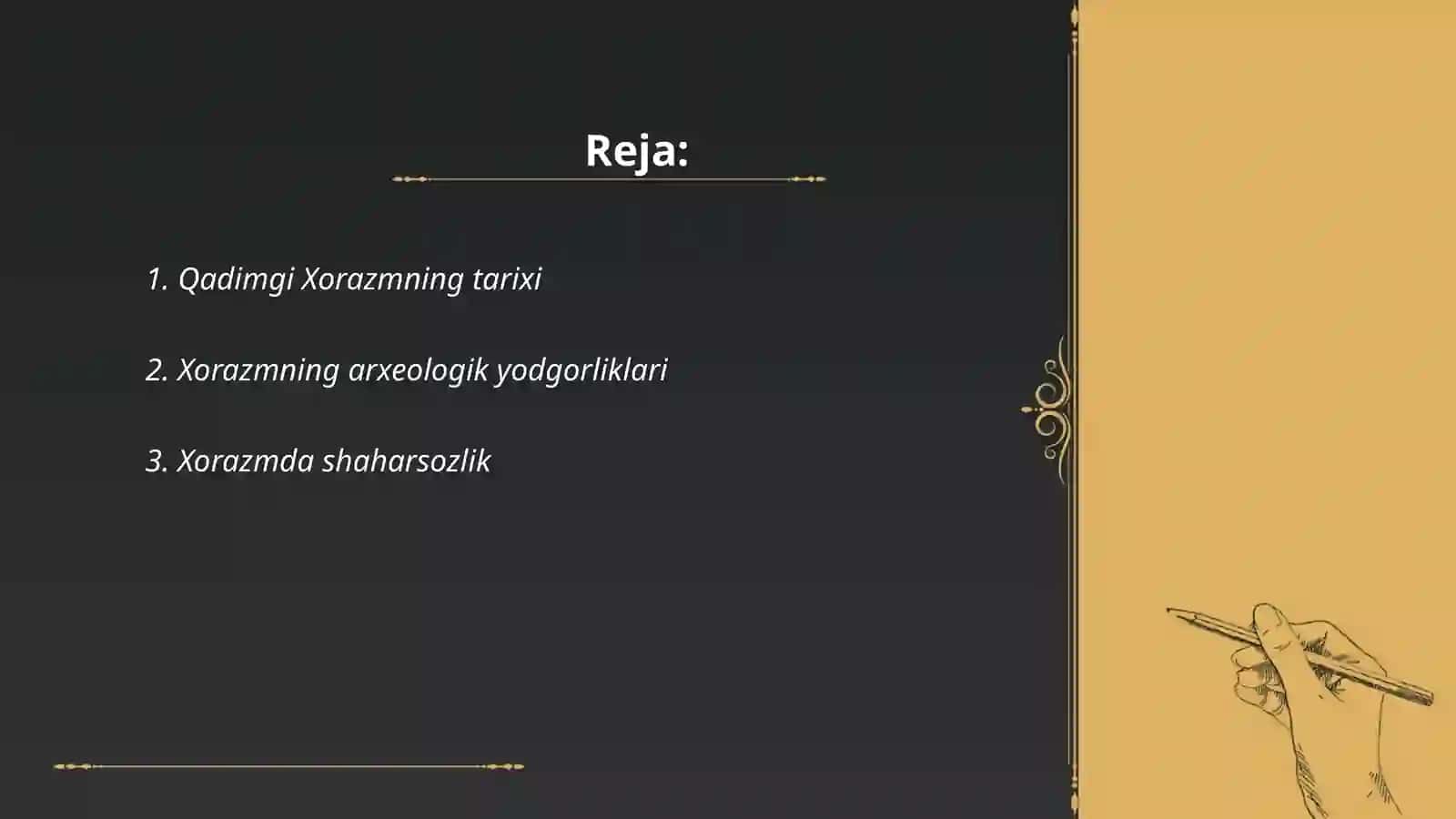 Qadimgi xorazim madaniyati ca sanati 2