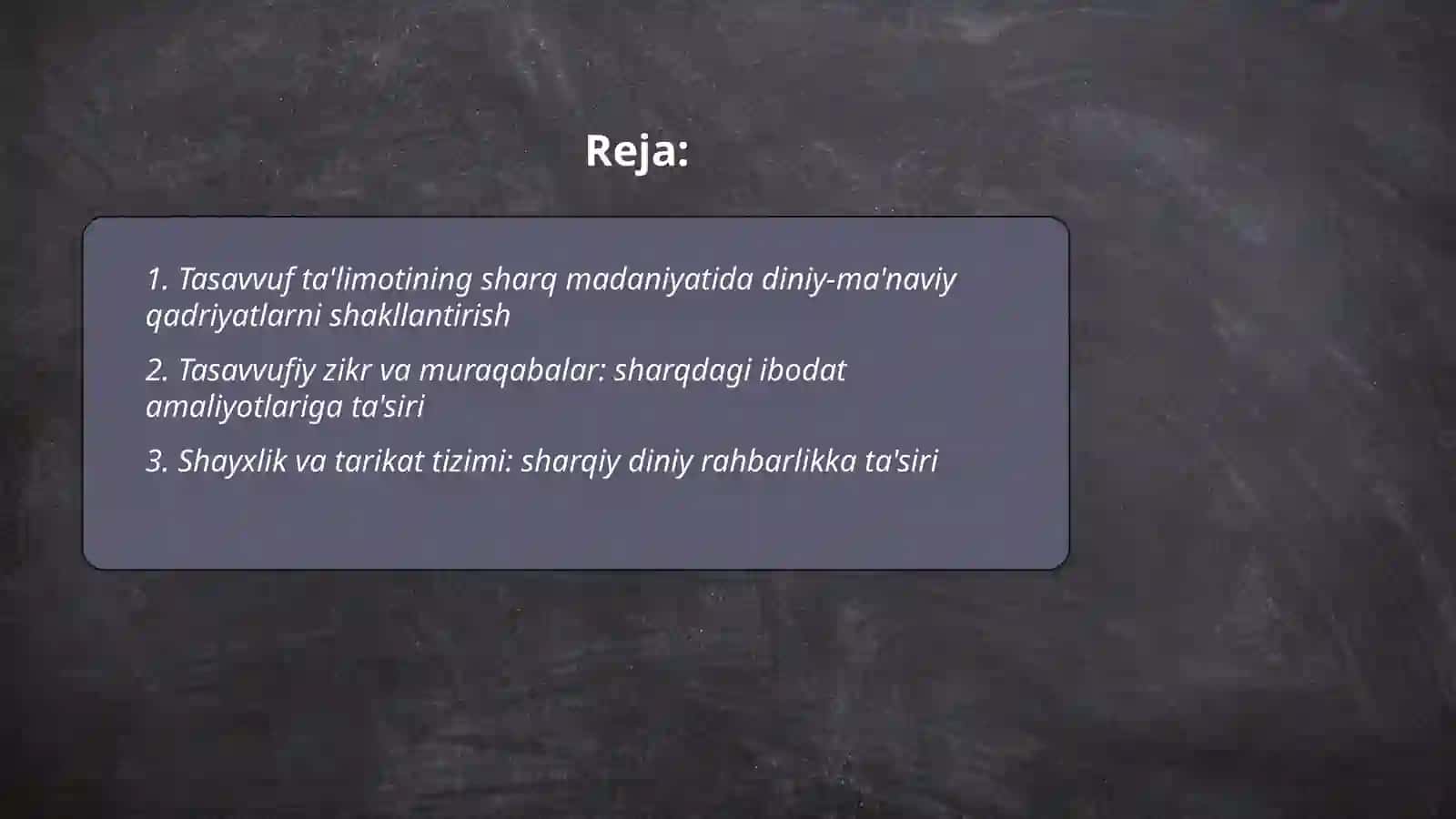 Tasavvuf Ta'limoti Sharq Madaniyatida 2