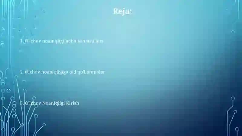 Oʻlchash noaniqligini baholash 2