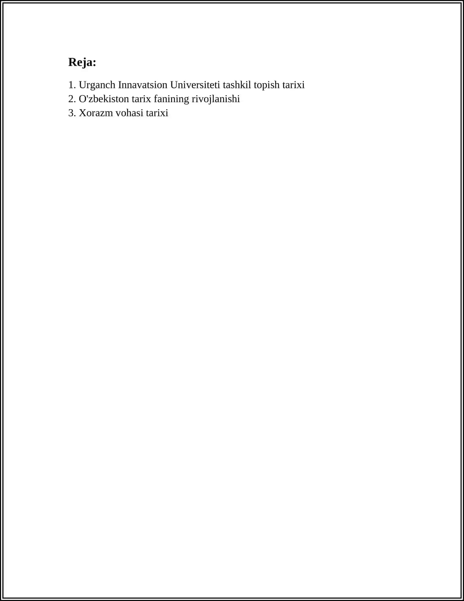 URGANCH INNAVATSION UNVERSITETI TARIX KAFEDRASI 2