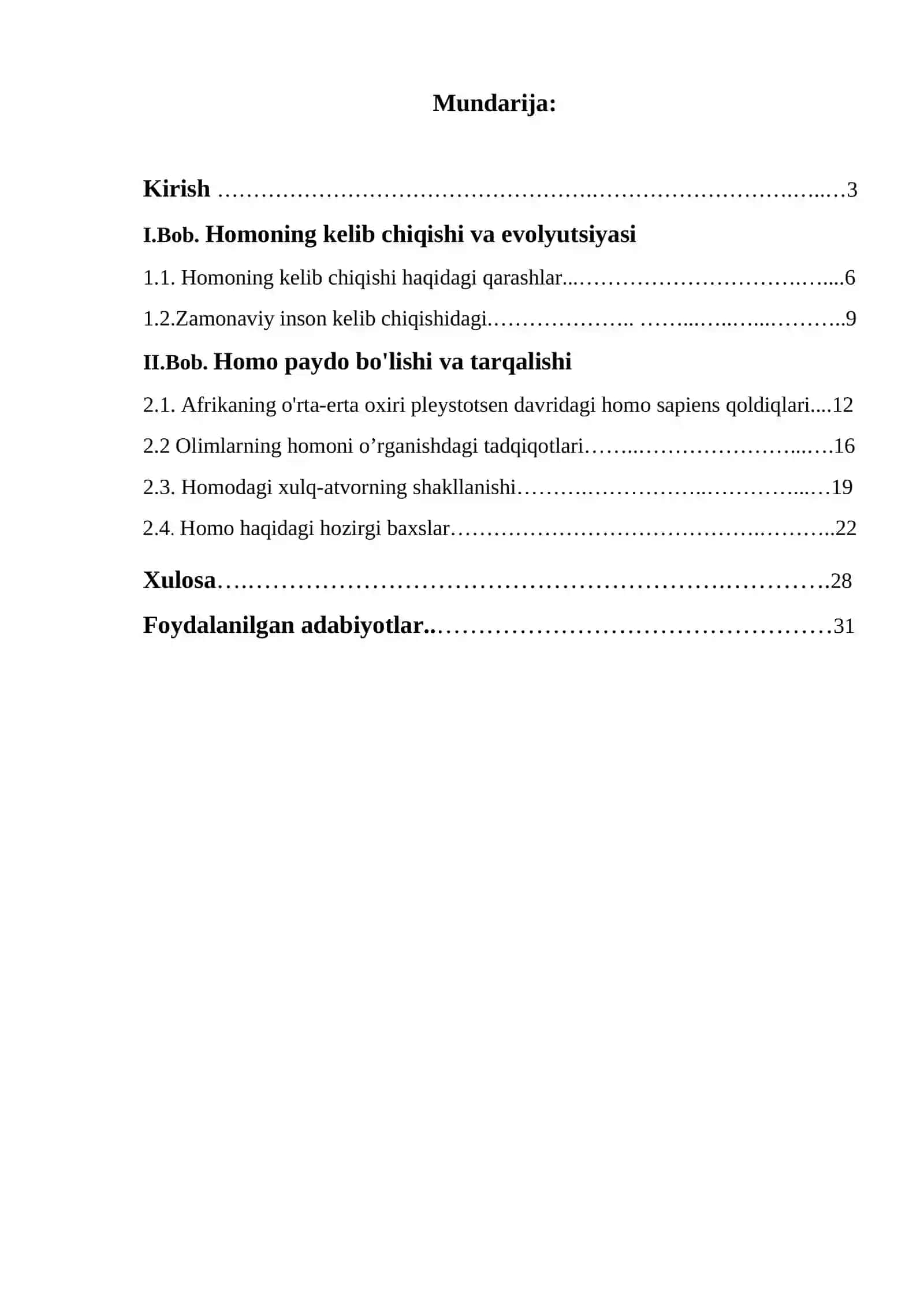 Inson evolyutsiyasi va Old tarix 2
