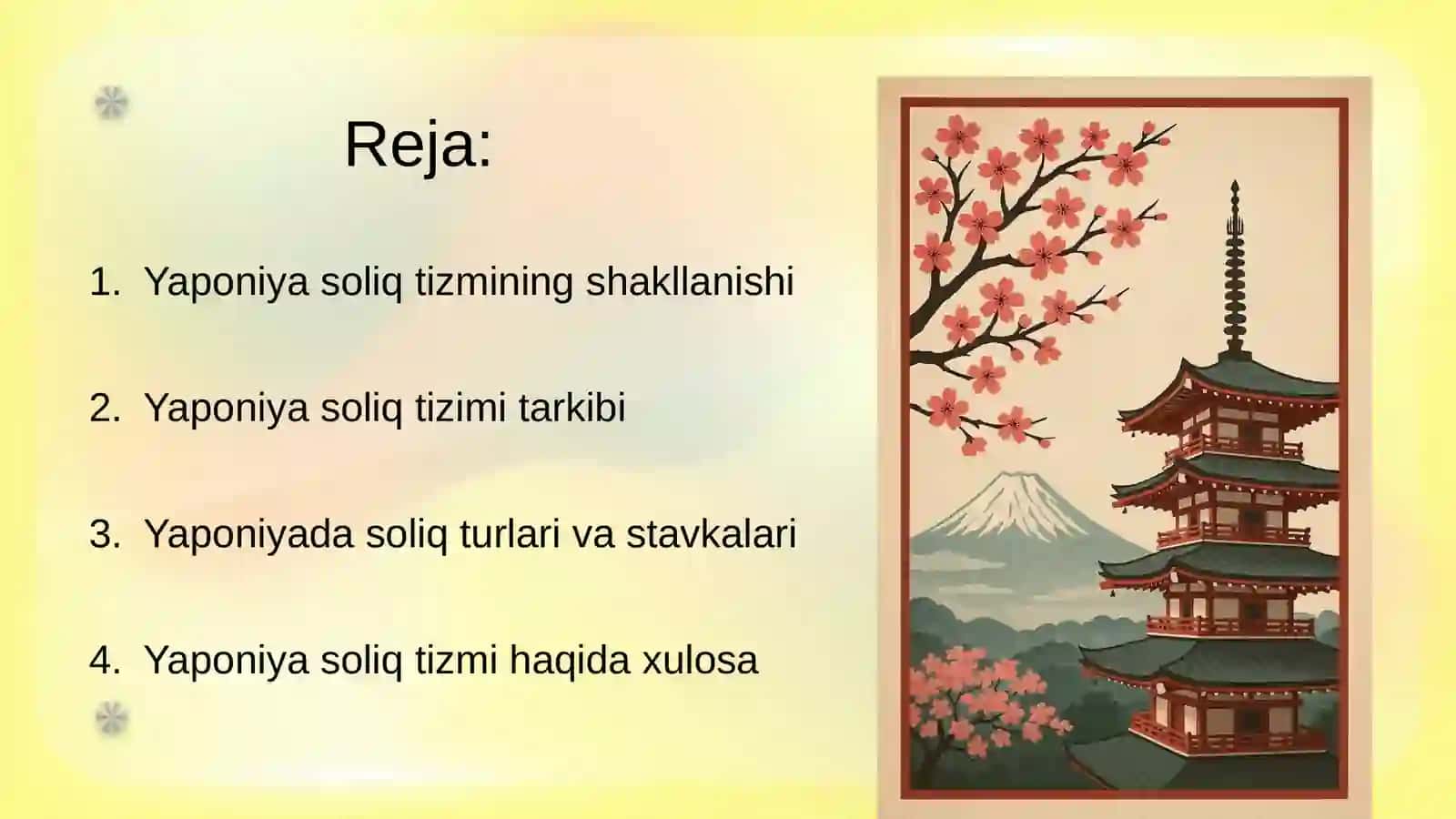 YAPONIYA SOLIQ TIZIMI 2