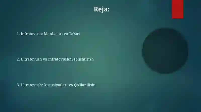 Ultratovushlar va infratovushlar 2