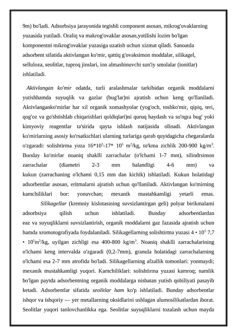 Adsorbsiyaning Biologiya va Tibbiyotdagi Ahamiyati 2